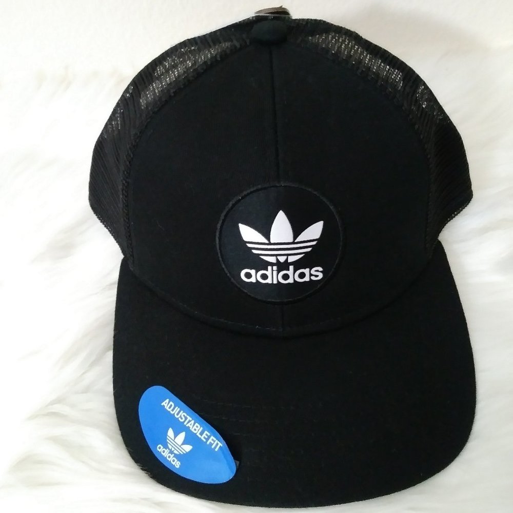 adidas Originals Men's Circle Mesh Black Snap-back Cap